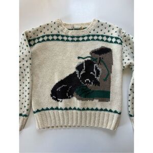 L.LBean Vintage Bean Boot Dog Wool Sweater Medium